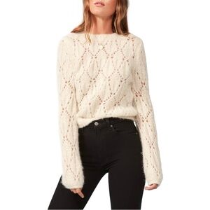 Reformation Jessie Pointelle Alpaca
Ivory Sweater